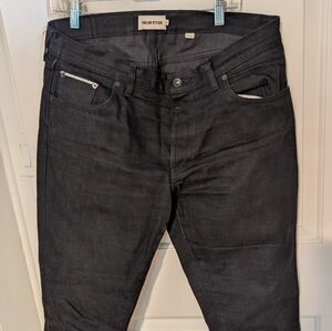 Taylor Stitch Black Selvedge Denim - Democratic Fit - sz 35